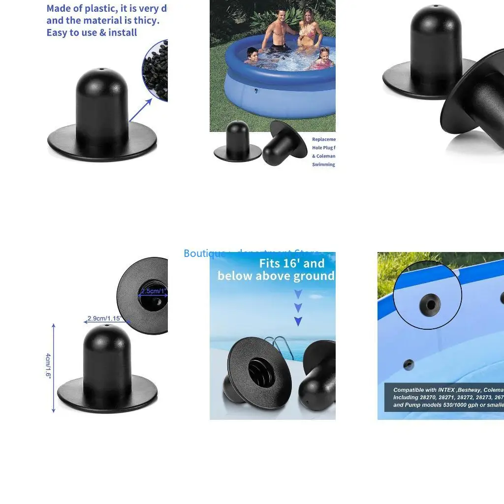 E1PD Pool Filter Pump Strainer Hole Stopper 2Pack Swimming Pool Wall Plug for Coleman