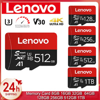 Lenovo Micro SD Memory Card High Speed Ultra SD Memory Card 64GB 128GB 256GB MicroSD A1 U3 TF Flash Card for Xiaomi Phone Camera