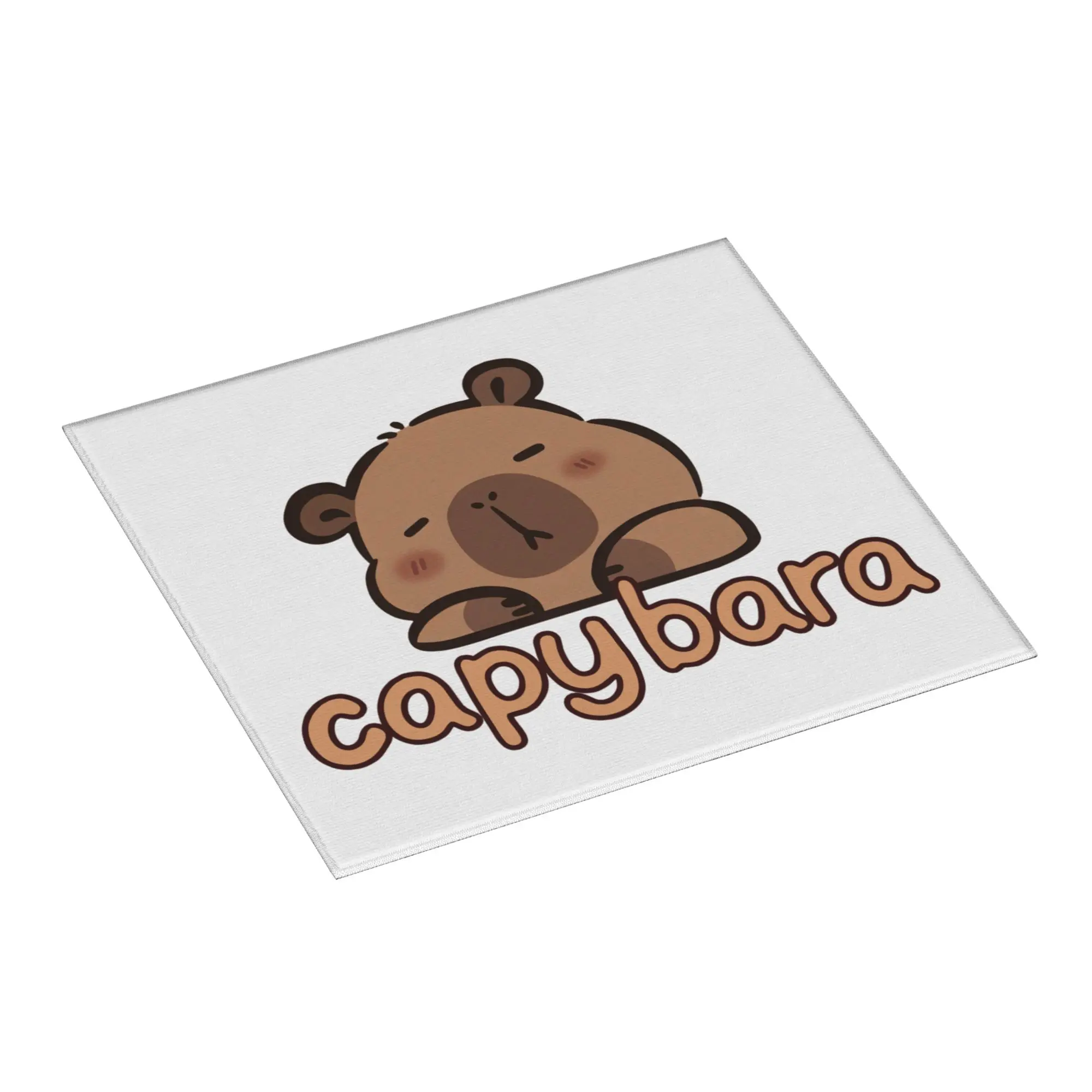 Cartoon Animal Pets Capybara Non Slip Kitchen Counter Protector Mat Barware Tableware Reusable  Bathroom Drying Mat For Kitchen