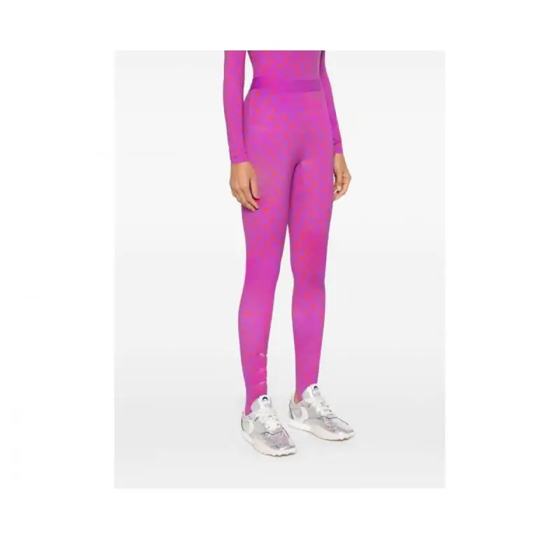 Leggings for Women High Waisted Solid Color Moon Print Retro Ice Silk Stretchy Pants Tummy Control Versatile