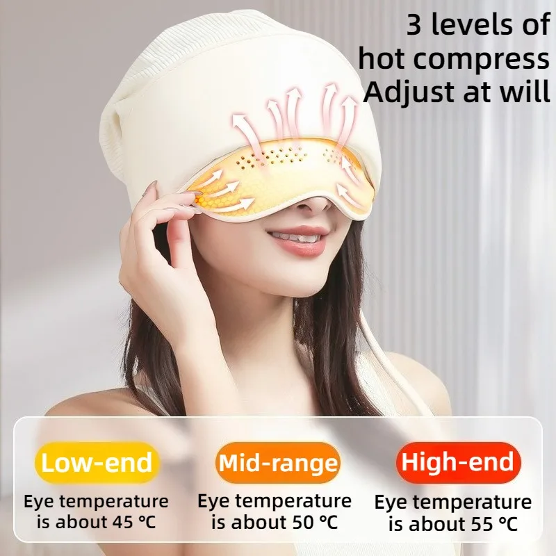 Wrap-around Heating Head Massager Professional Portable Low Noise Head Eyes Massage Machine Visible Bionic Massage Instrument
