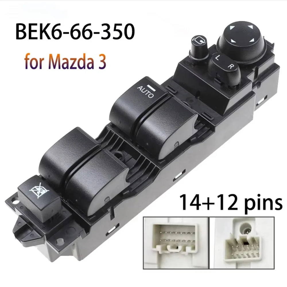 ​BEK6-66-350 Car Accessories for Mazda 3 2011 2012 2013 2014 2015 Driver Side Electric Master Power Window Control Switch