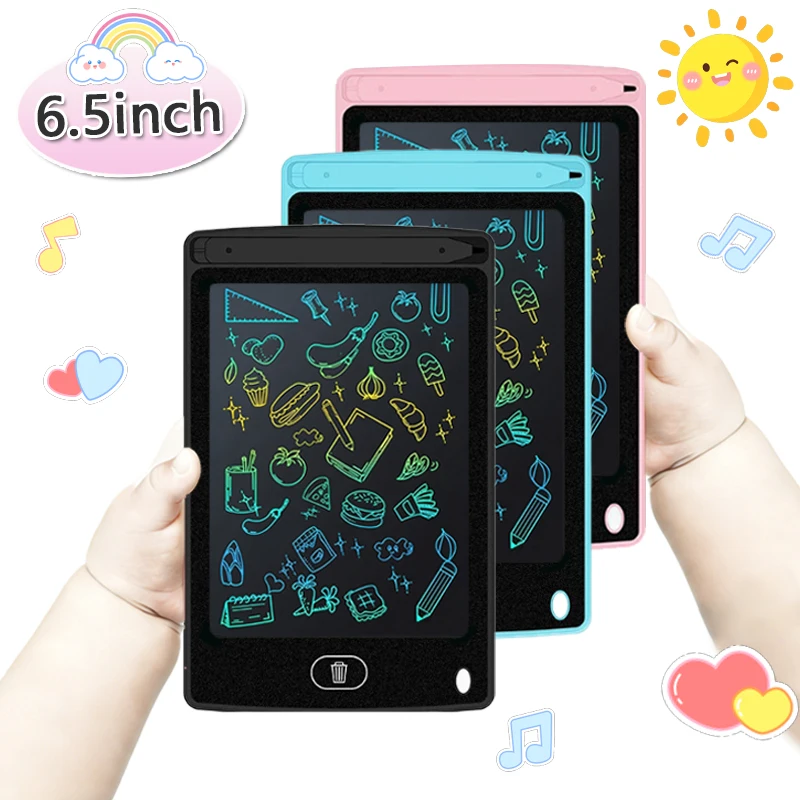 6.5'' LCD Writing Drawing Tablet Electronic Drawing Board Doodle Blackboard Handwriting Pad Educational Toys for Kids Learning