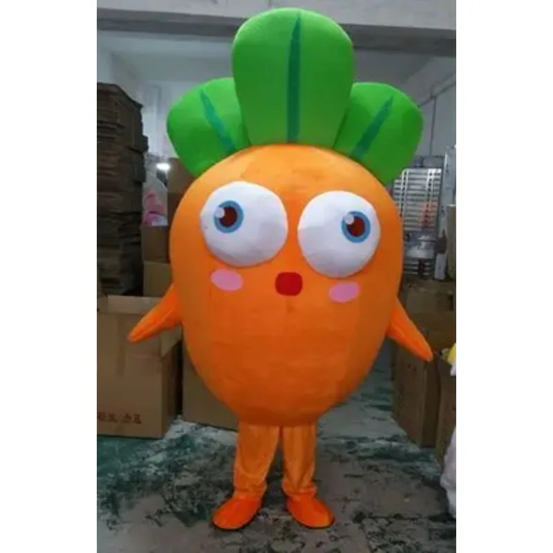 Neues Karotten-Maskottchen-Kostüm für Erwachsene Charakterkostüm Modisches Cosplay-Outfit Gemüse-Maskottchen