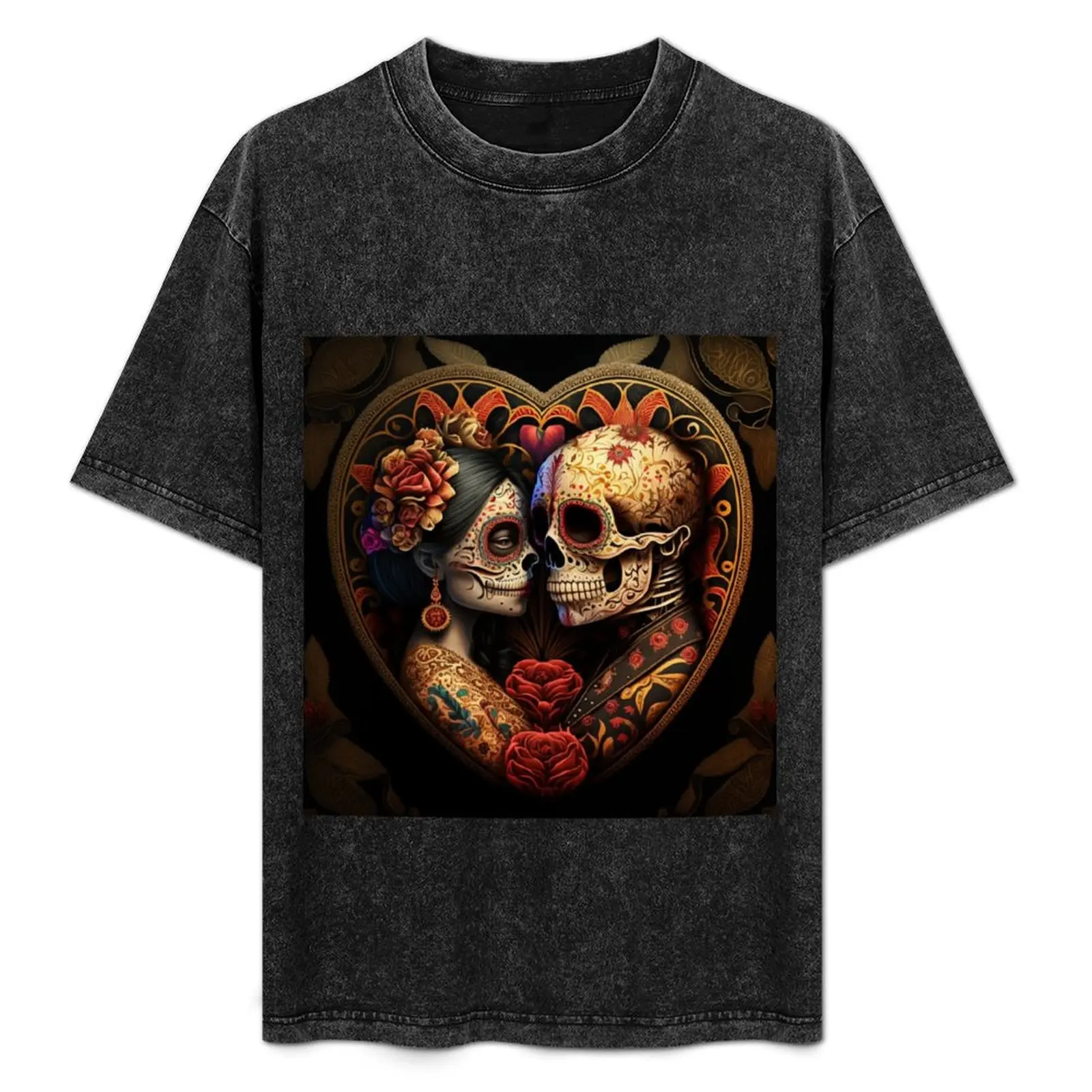 

Valentine's Day of the Dead #3 T-Shirt luxury clothing labubu custom shirt shirts men graphic