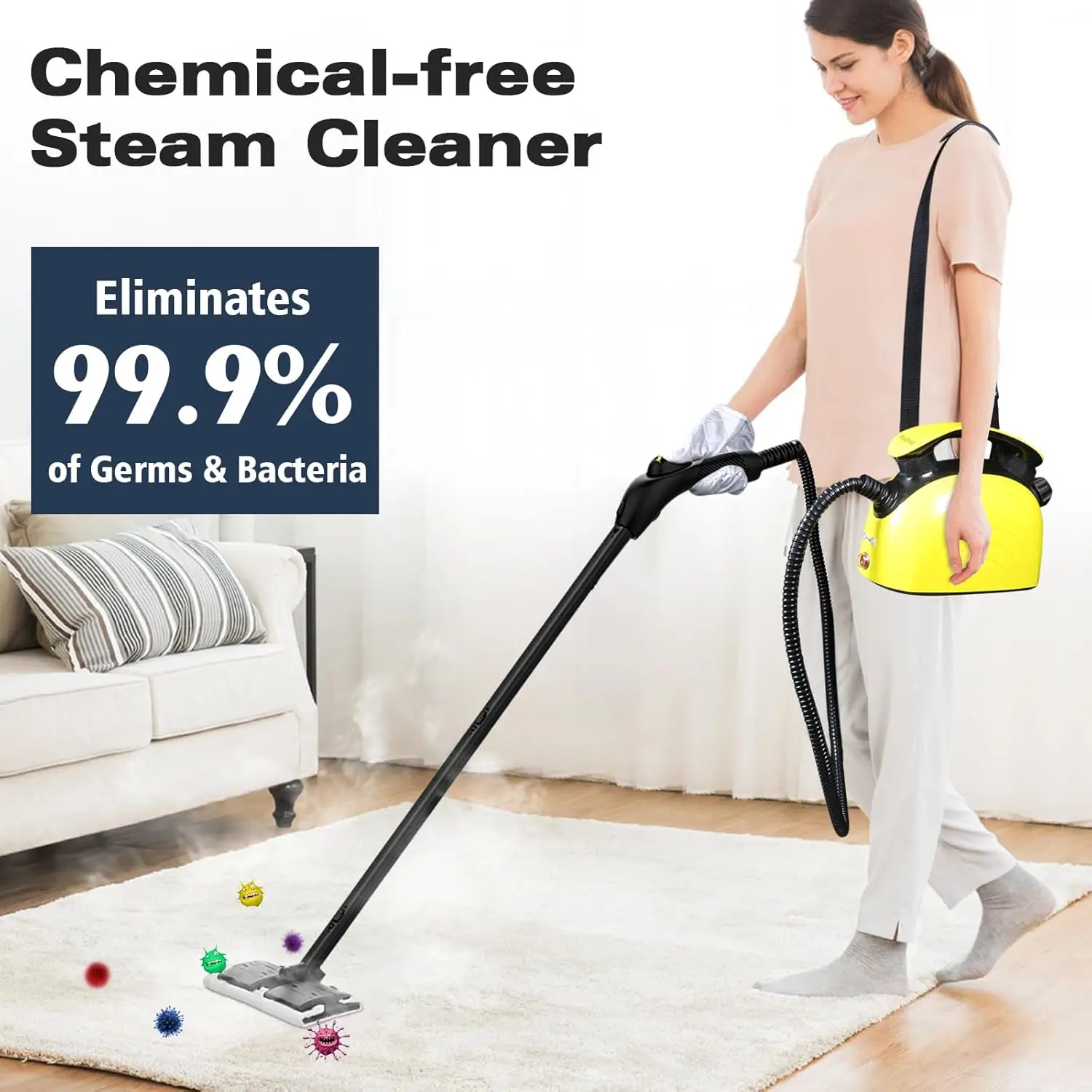 Steam cleaner, multi-purpose power steam engine with 21 accessories, portable handheld steam mop with 380Z tank, for home use