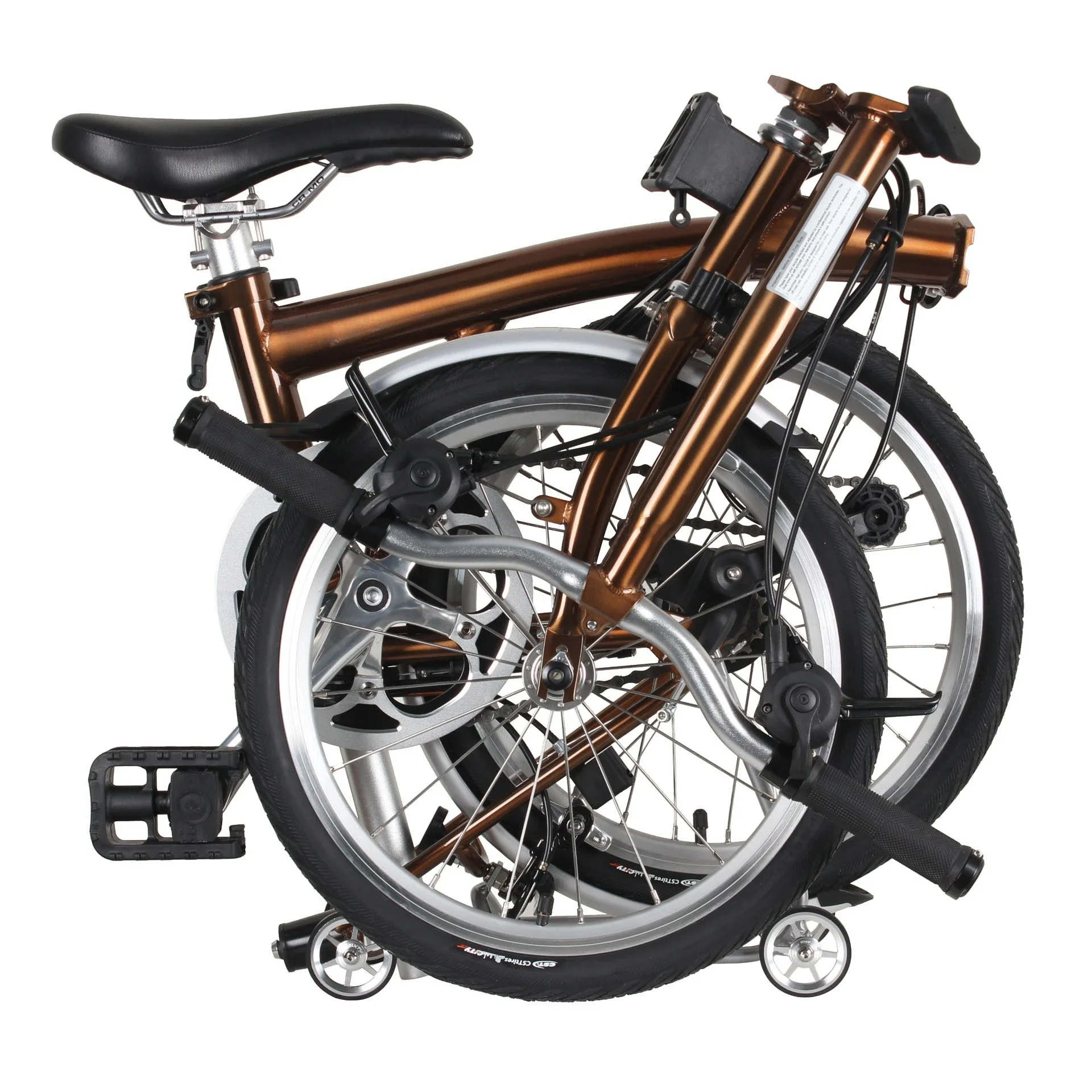 16 inch 6 speed inner three outer two bicycle, folding self commuting, foldable, retro