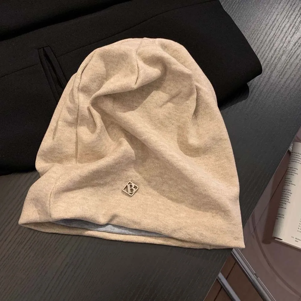 Casual Knit Cozies Elastic Slouchy Beanie Hat Thickened Breathable Korean Style Cap Comfy Slouch Warm Cold Headwear Women