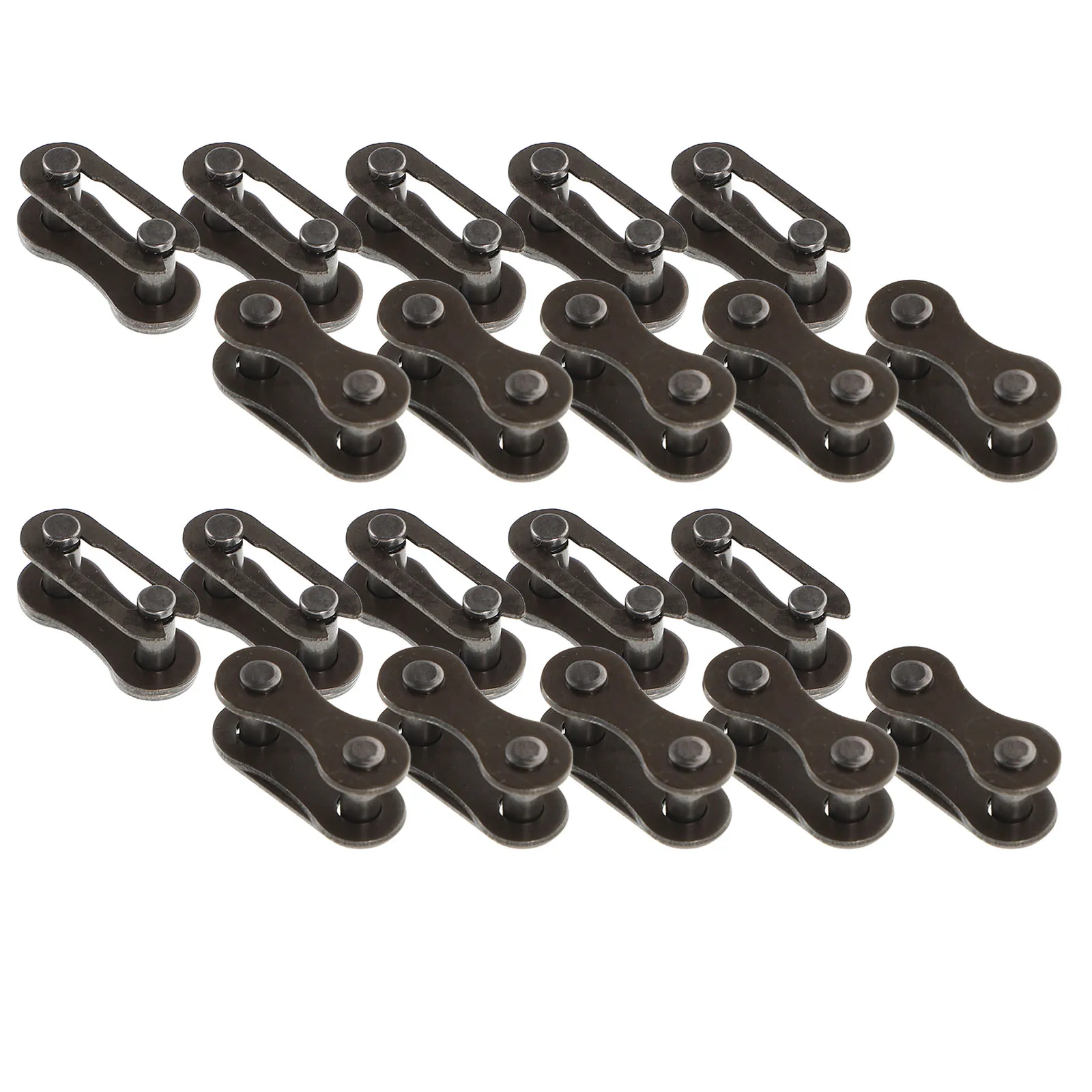 

40pcs Bicycle Chain Buckle Bike Link Connector Dark Brown Manganese Steel Mountain Repair Durable Quick Installation Secure