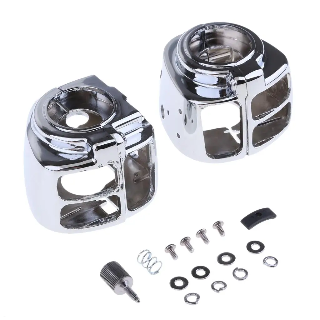 Brand New Chrome Handlebar Switch Housings Cover for 09-13