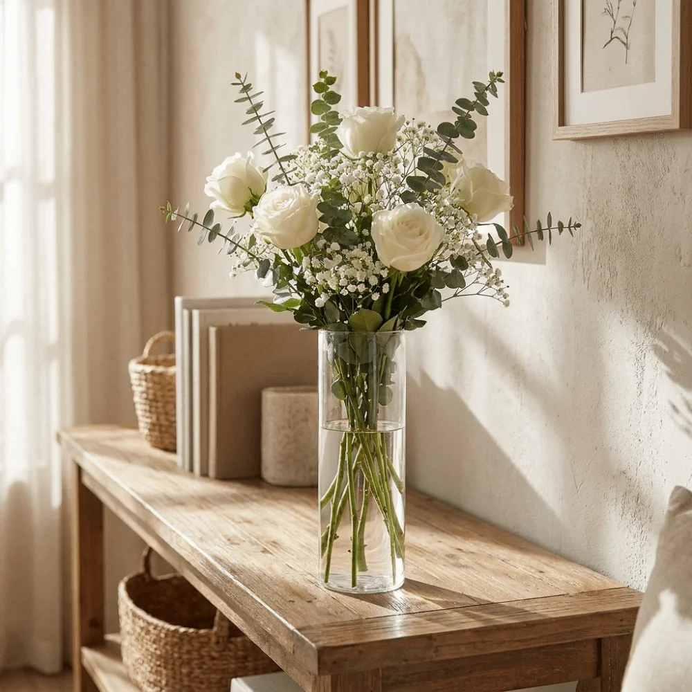 Transparent Flower-Wrapping Vases Cylindrical Shatterproof Hydroponic Plants Vase Modern Plastic Cylinder Vases Centerpieces