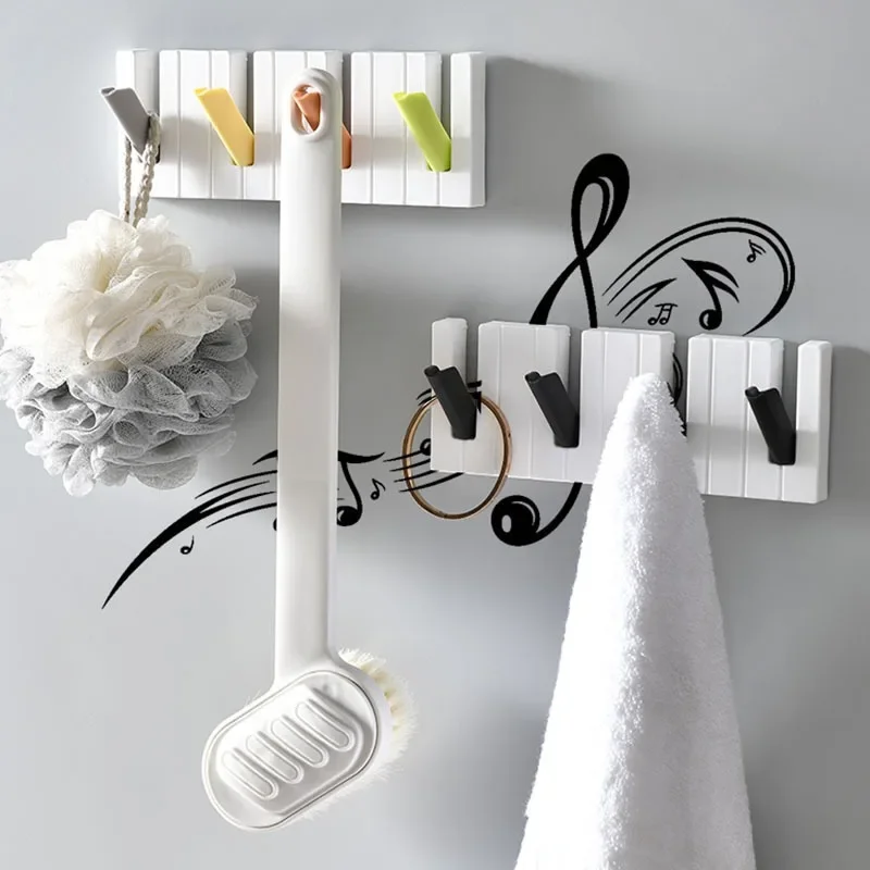 Piano Clothes Rack Aluminum Wall Mount Hook Invisible Folding Headphones Holder for Household Easy Carrying Coat Hanger Hook