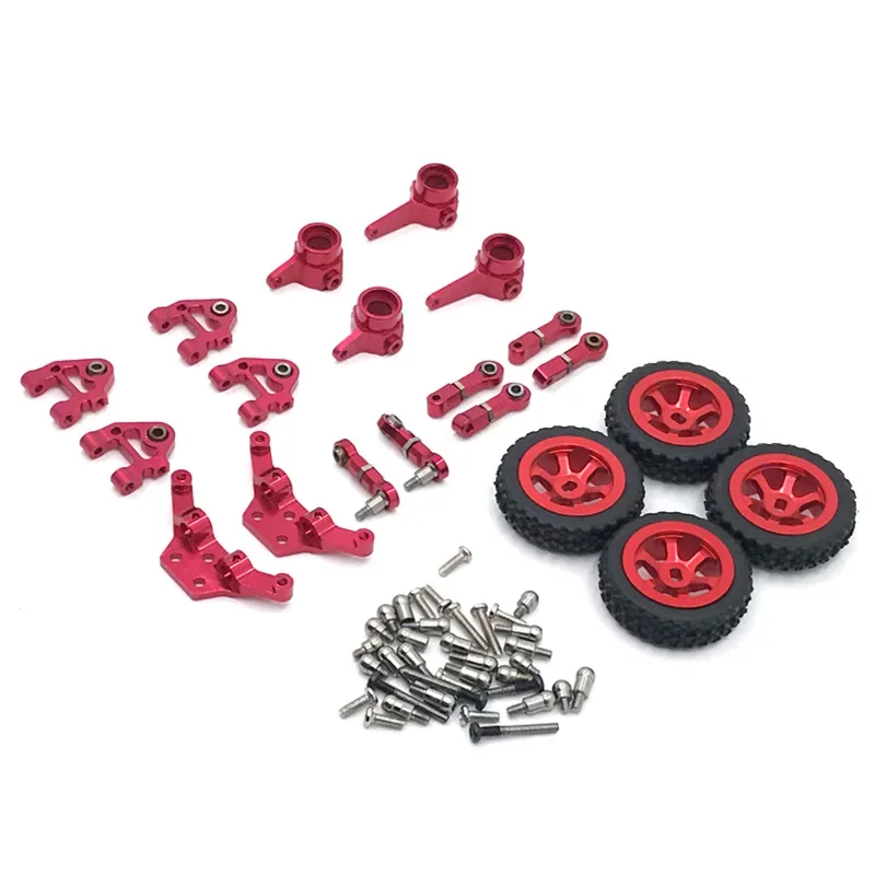 WLtoys 1/28 P929 P939 K969 K979 989 RC Car Auto Parts Upgrade Steering Cup Swing Arm Shock Absorber Steering Rod Drift Wheel Hub