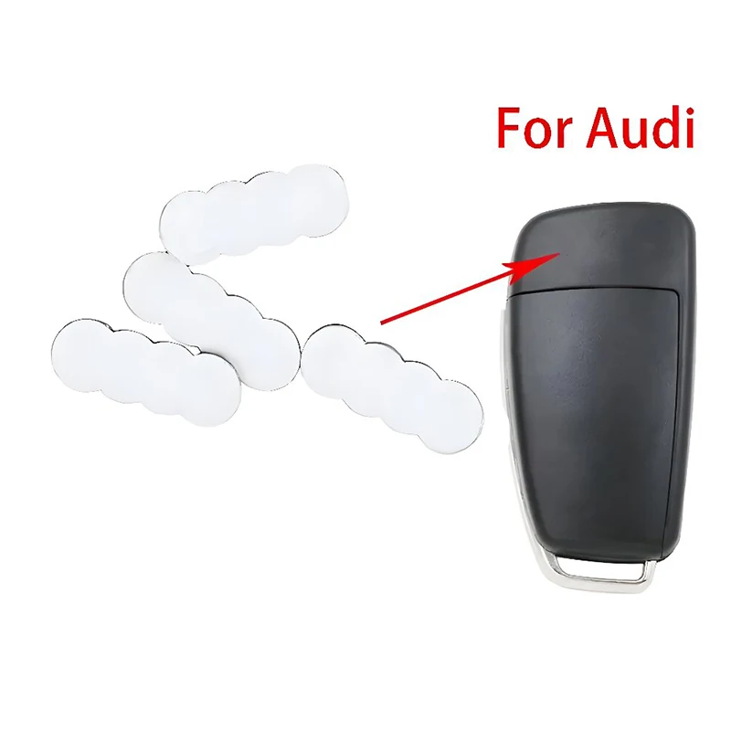 

For Audi Q5 Q3 Q7 R8 A4 A6 A8 Car Key Shell Remote Case Cover Aluminum Emblem Symbol Sticker DIY car key logo 16*6mm