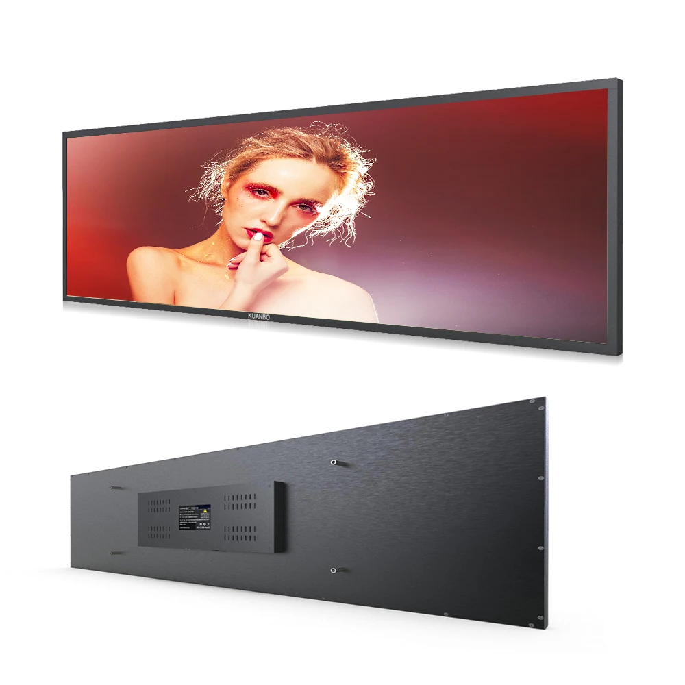 

Hd Shelf Digital Signage Screen Strip Stretched Touch Bar Lcd Advertising Display For Supermarket