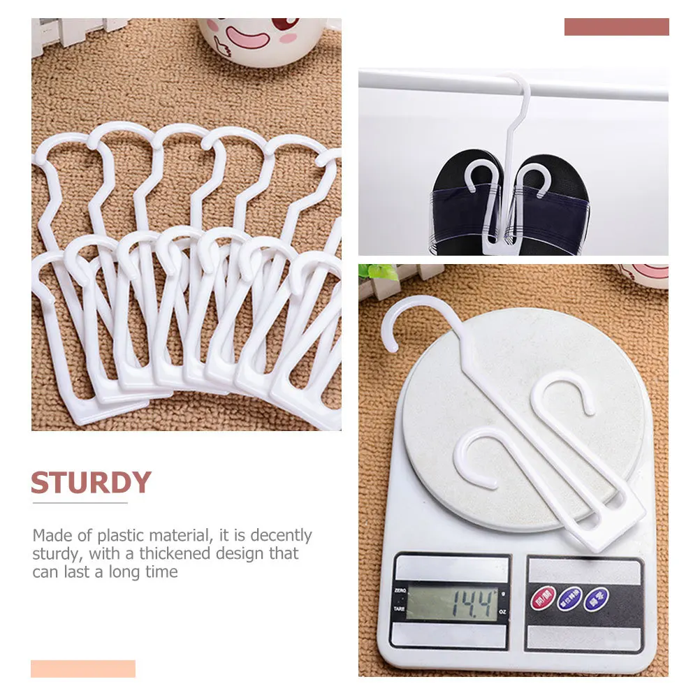 20 قطعة شماعات الأحذية المنزلية السنانير القوية رفوف تجفيف الأحذية النعال تجفيف الرف الأحذية المنظم تظهر الرف قصيرة #5