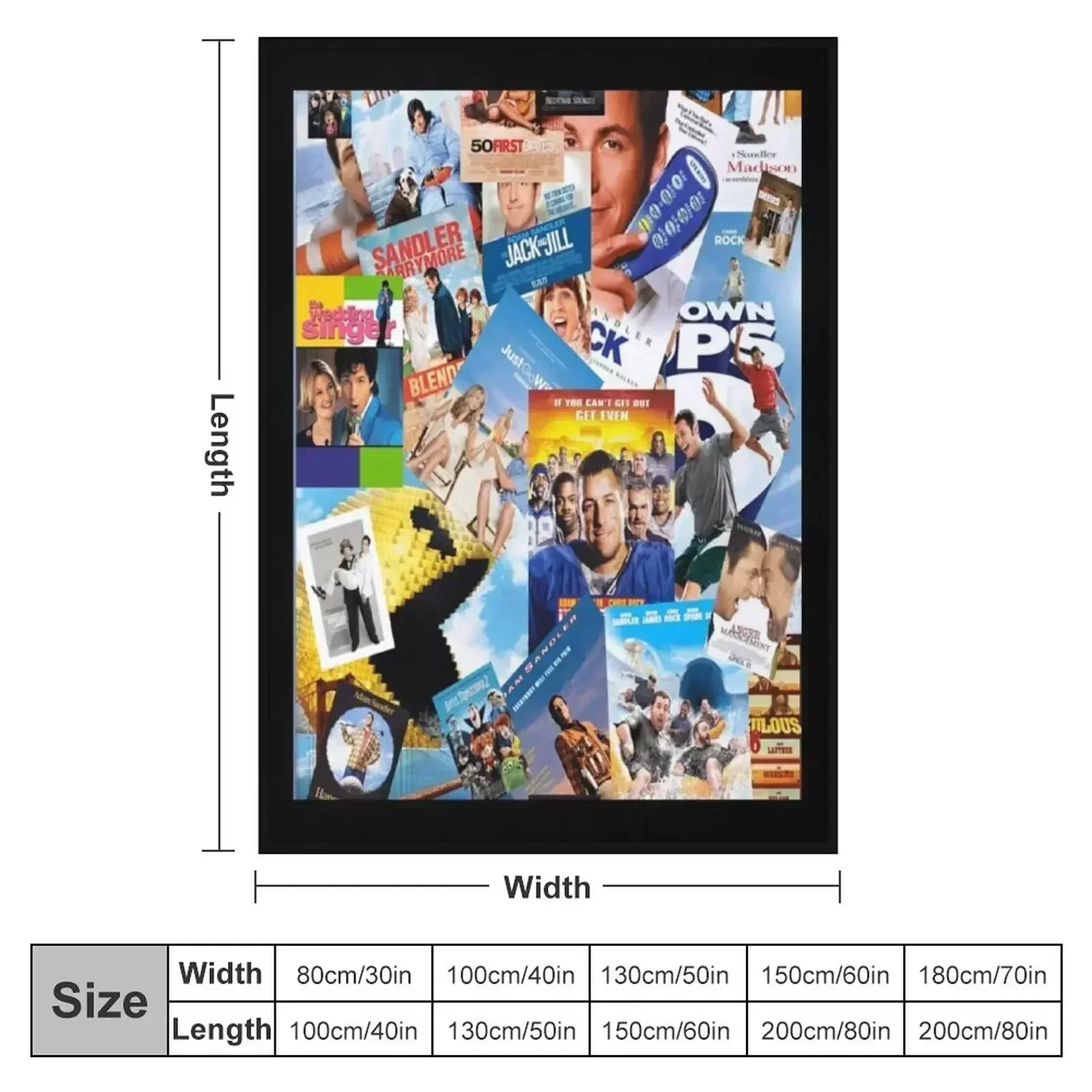 adam sandler collage Graphic Throw Blanket Furrys Thermal Furry Soft Plaid Blankets