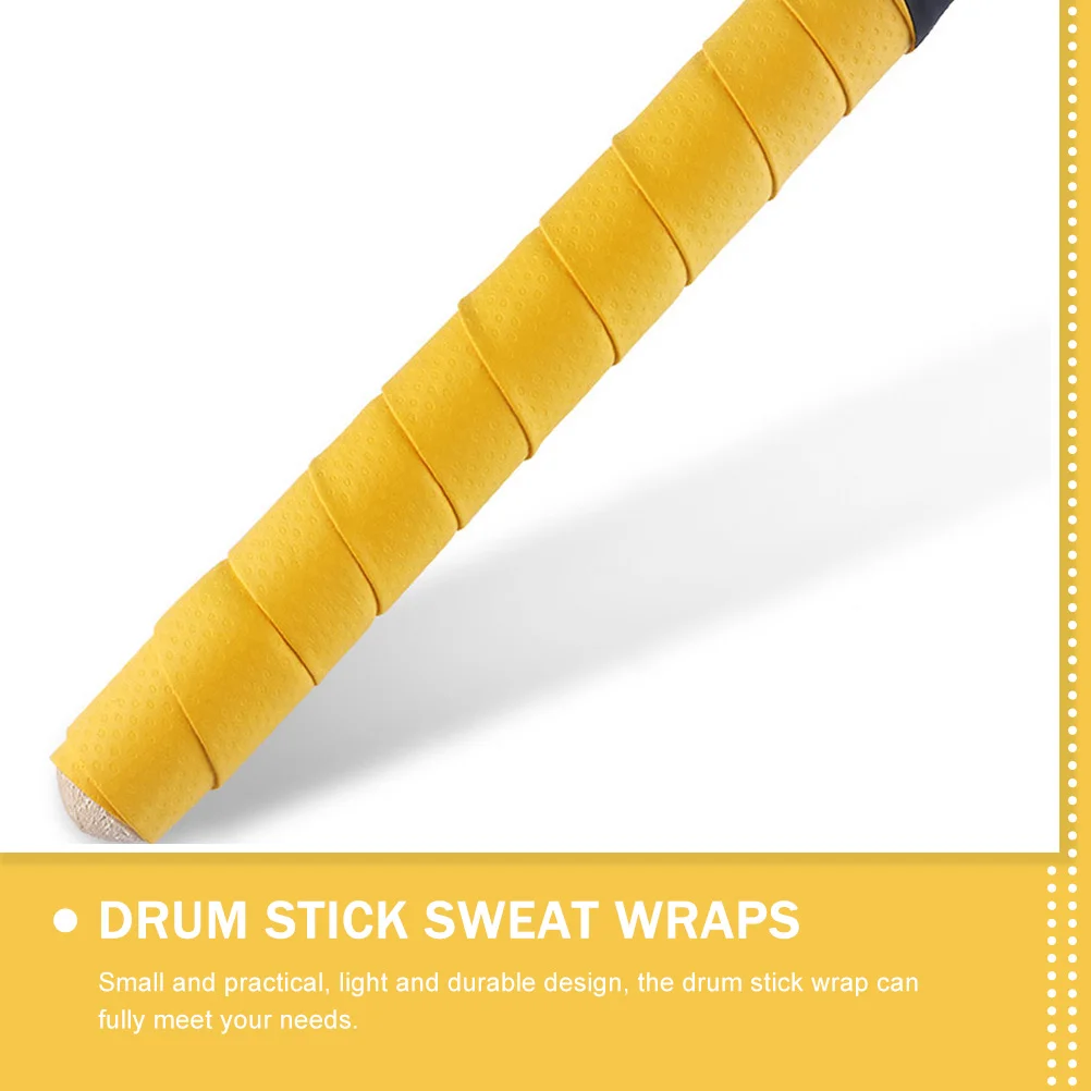 2 Pcs Tape Shockproof Non-slip Sweatband Wound Drum Stick Belts Supplies 110x25cm Water Viscous Pu Drumstick Wrapping