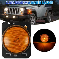 Car Front Fender Side Marker Lights Turn Signal Lamp Left Right For Jeep Wrangler JK 2007-2018 55078145AA 55078144AA