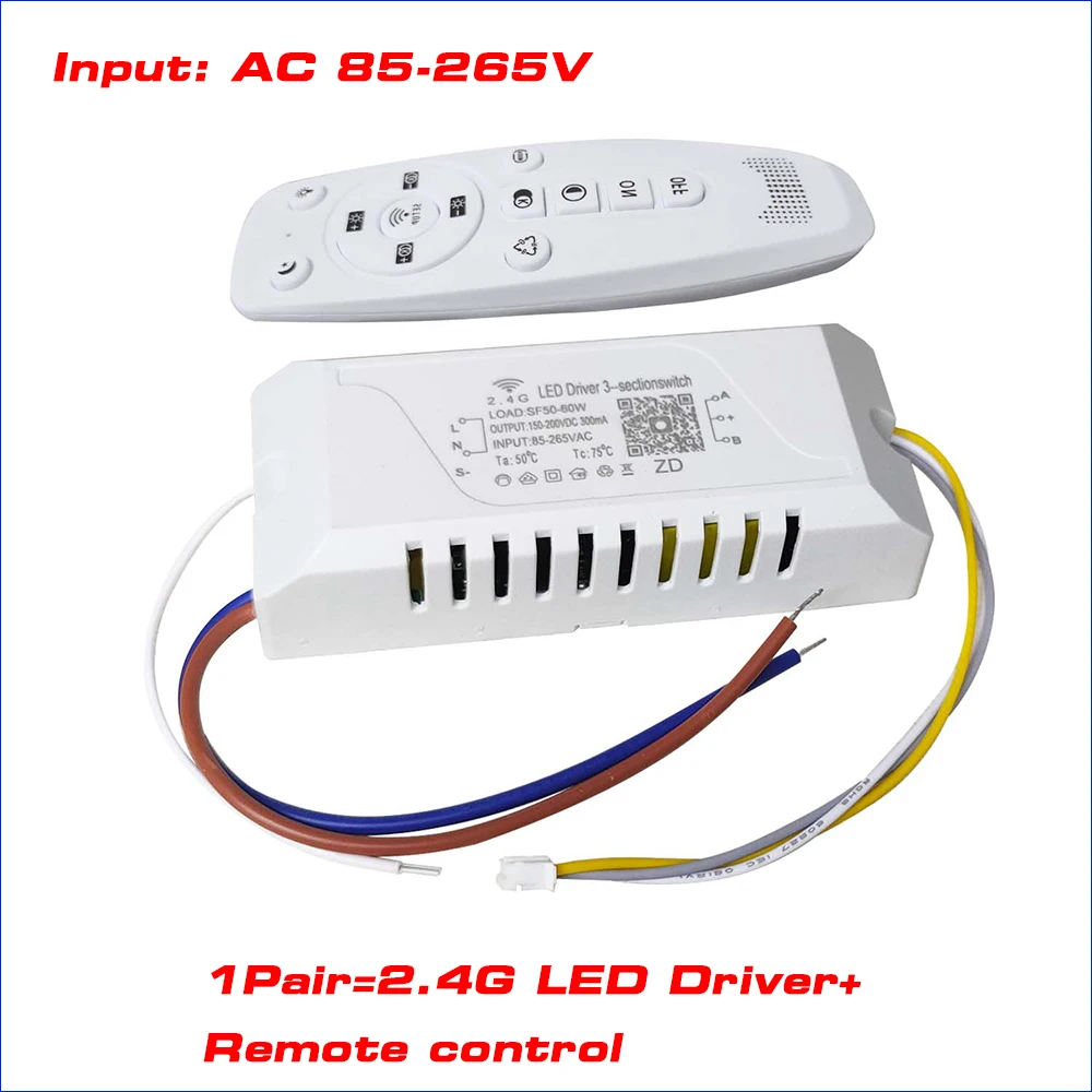 Imagem -01 - Transformador de Controle Inteligente Entrada de Energia Ac85265v Controle App Isolamento Led Driver 2.4g Remoto Transformador Led 50120w para Dimmable Color transformador de controle inteligente entrada de energia ac85265v controle app isolamento led driver 24g remoto transformador led 50120w para dimmable color 01