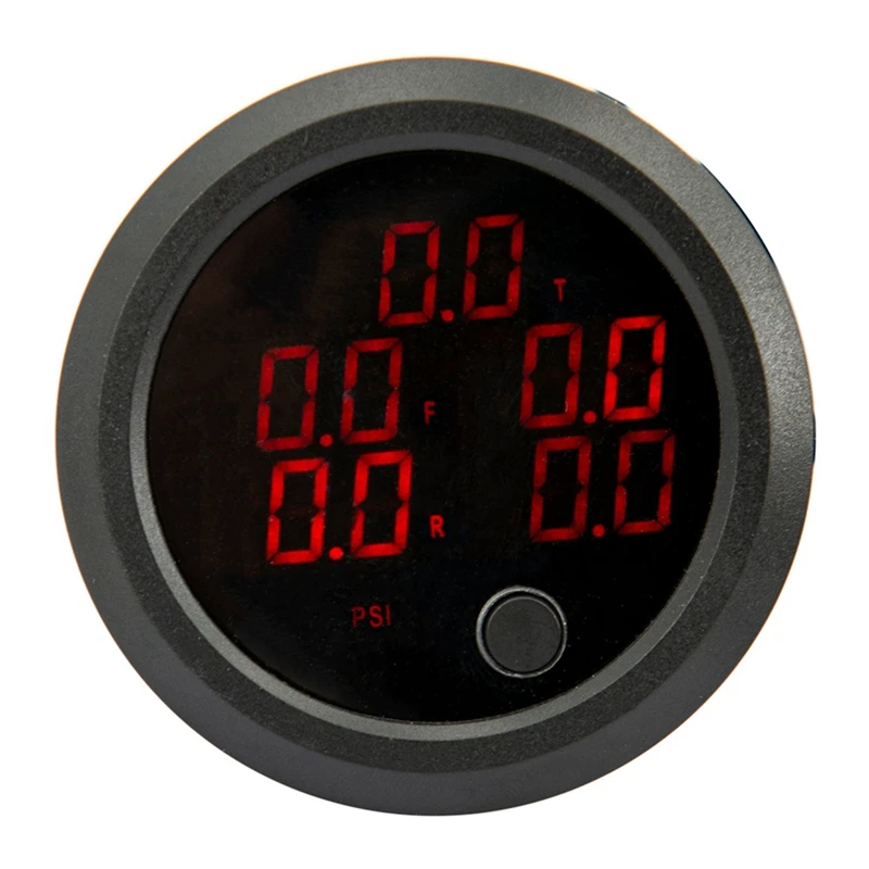 Super Sale Thin Air Suspension Pressure Gauge PSI 2'' 52mm Air Press Boost Air Ride Meter with 1/8NPT Sensors for Car Modificati