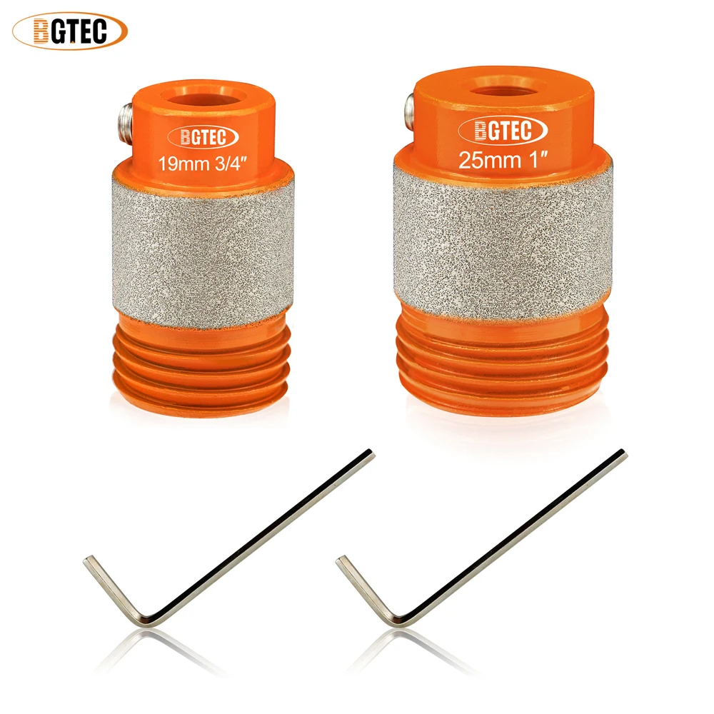 

BGTEC Stained Glass Grinder Bit 3/19/25mm Head Tools With Screw Thread For Stain Glass Grinder Ceramic Tile Porcelain