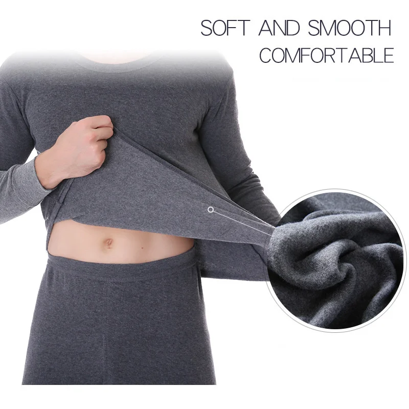 Close Fitting Warm Clothes For Outdoor Camping Winter Long Johns Men Thermal Underwear Sets Thin Fleece Solid Color Keep