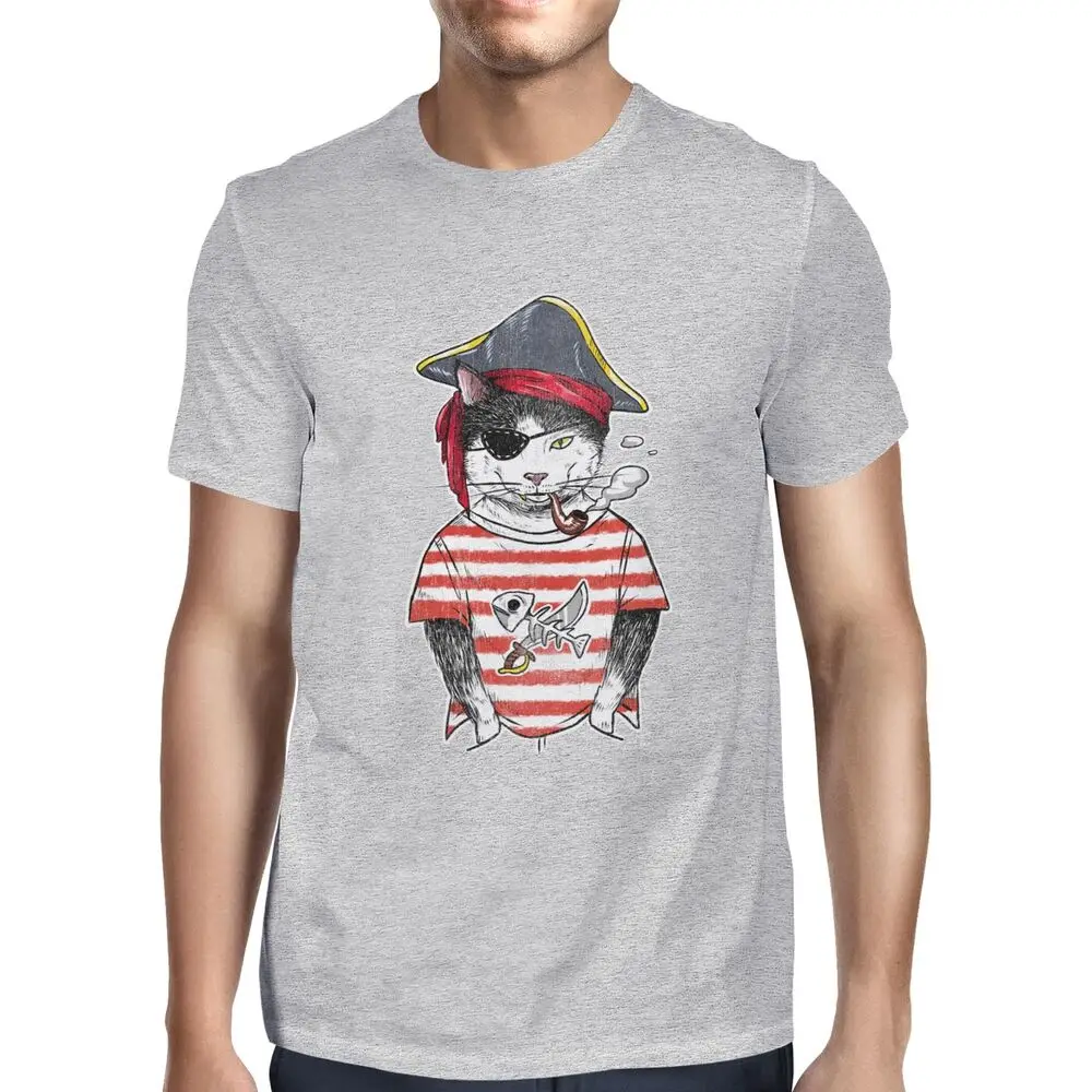 Mens Jolly Roger Cat T-ShirtUnisex Women's Summer Cotton Luxury Brand Retro Oversized