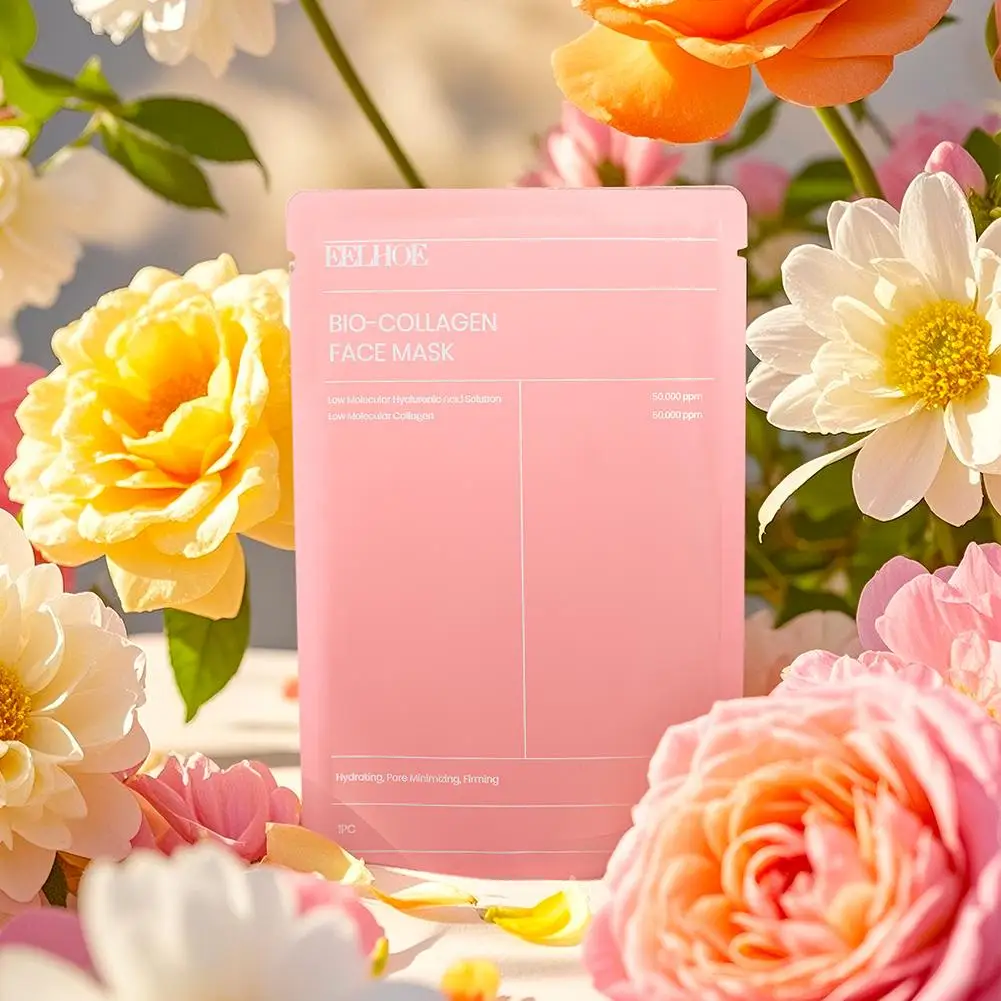 Bio-Collagen Real Deep Mask Hydrating Overnight Hydrogel Mask Pore Minimizing Elasticity Plumping Improvement Korean Skincare
