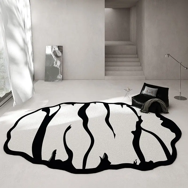 Irregular Shape Bedroom Decor Carpet Modern Style Carpets for Living Room Washable Lounge Soft Floor Mat Anti-slip Cloakroom Rug
