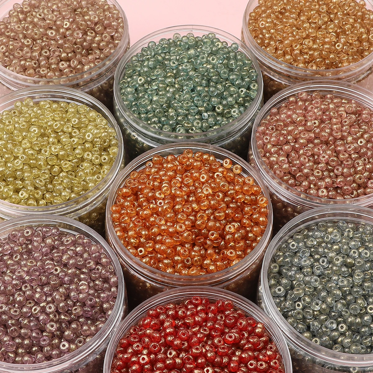 

5mm 6g Glass Rice Beads Loose Scattered Beads Round Handmade DIY Making Bracelets Necklaces Earrings accessories