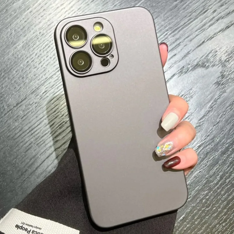 Original Matte Armor Rugged Plastic Case For iPhone 15 14 13 12 11 Pro Max Plus Luxury Slim Camera Glass Protection Hard Cover