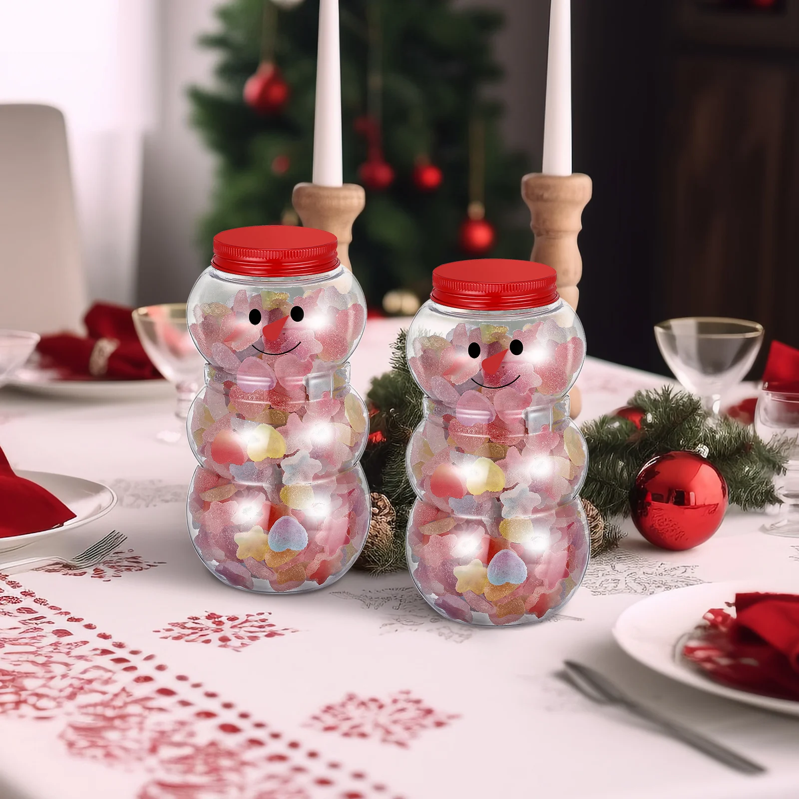 

10Pcs Adorable Christmas Beverage Bottles Empty Juice Bottles Milk Tea Store Packaging Party Gifts Portable Candy Jars
