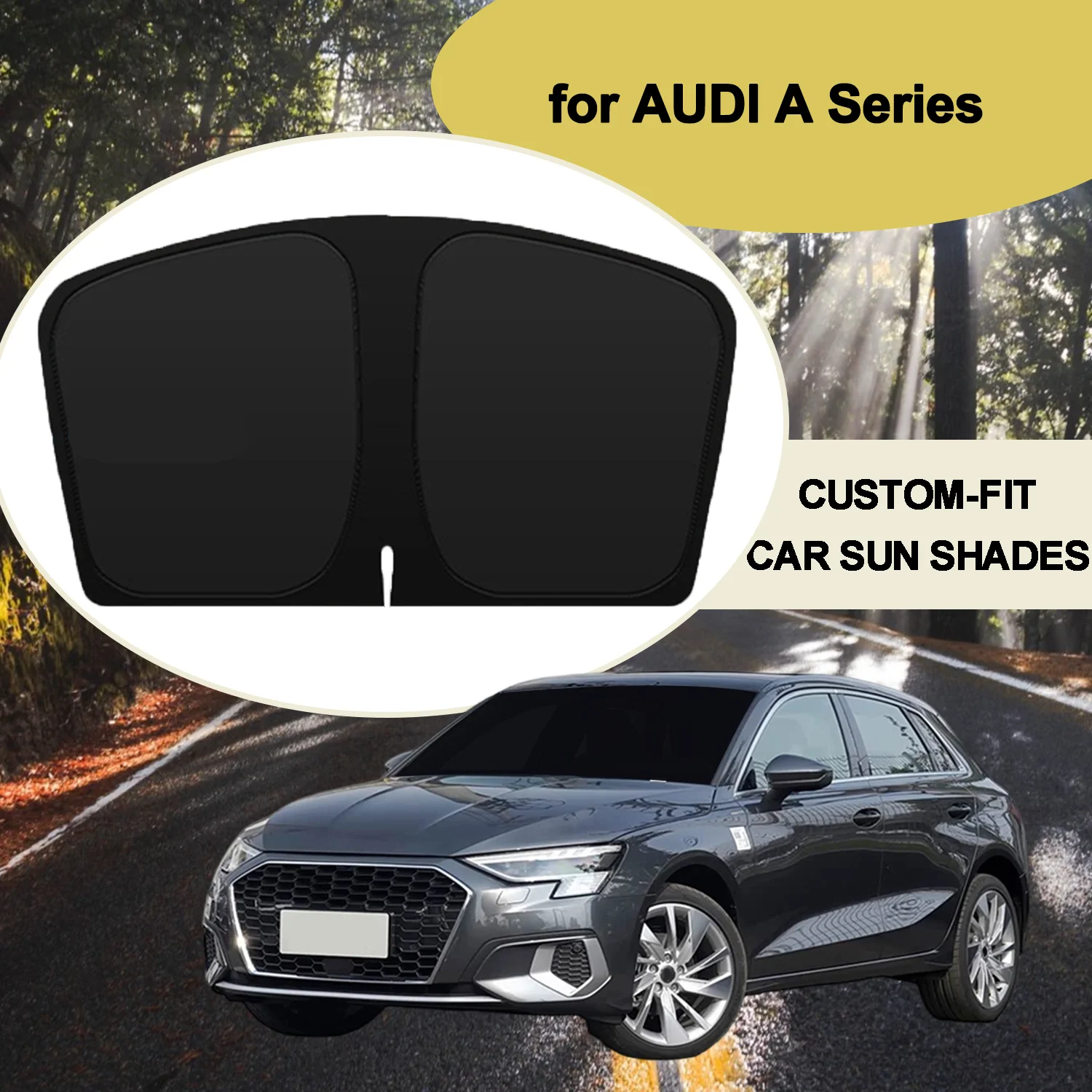 

For AUDI A3 A3L A4 A4L A5 A6 A6L A8L 2008-2025 Windshield Sun Shade Side Window Shades Cover Sun Visor Shield Privacy Protection