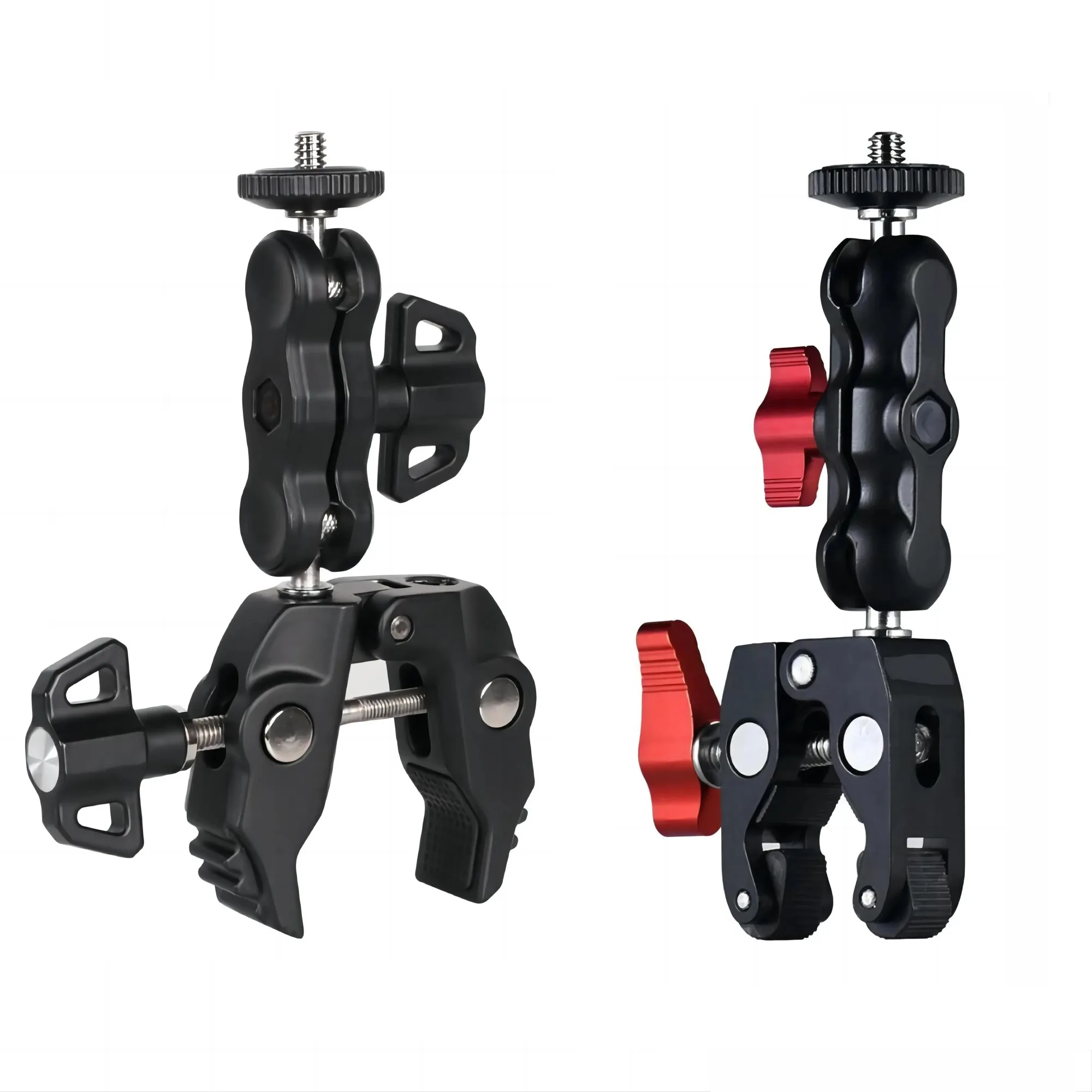 

Super Clamp with 1/4'' 3/8'' Mini Ball Head Quick Release Clamp Bracket Tripod Mount 1/4 Screw Clip for DSLR Camera Gopro