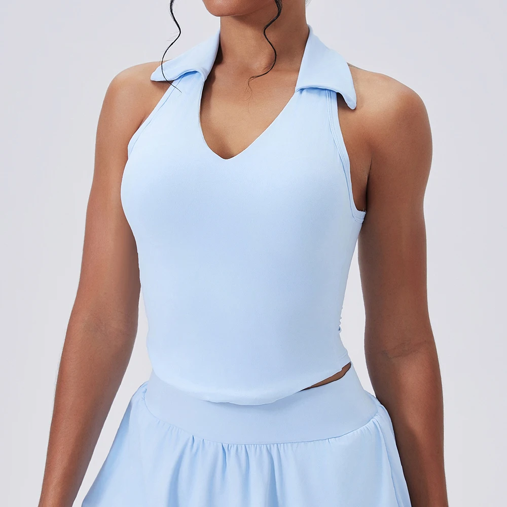 Shockproof Yoga Vest Stand Up Collar Gym Tank Top Women Fitness Quick-Dry Workout Bra Running Female Sports Sleeveless Top Women