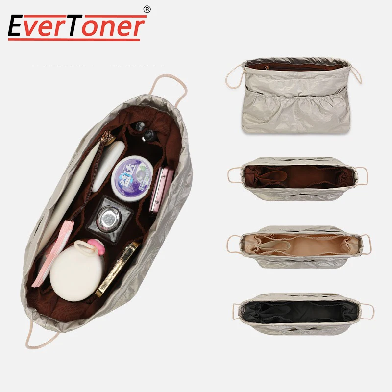 EverToner Bag Organizer for Purse Insert Dupont Paper Storage Cosmetic Waterproof Liner Bag Handbag Inner Support Shaper