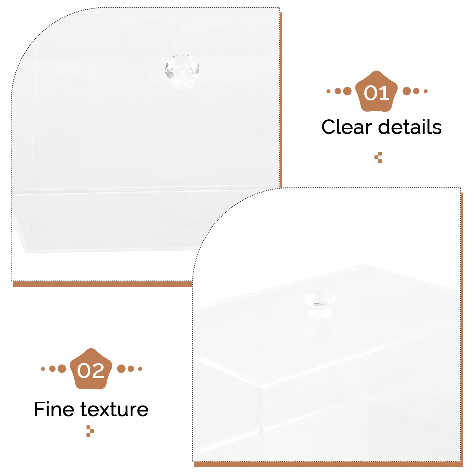 

Clear Acrylic Napkin Holder Rectangle Tissue Box Storage Dispenser For Kitchen Bathroom Tabletop Paper Tissue Holder Stand