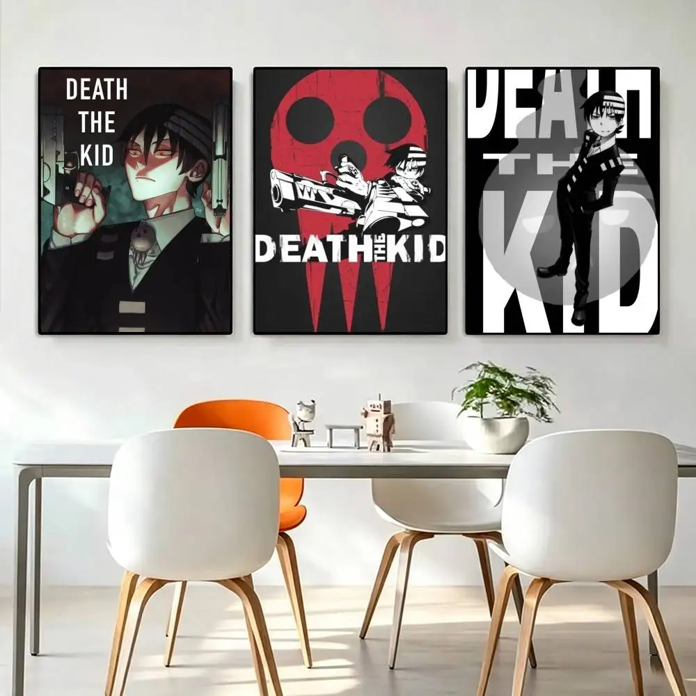 Death the Kid Soul Eater Evans-s  Poster Waterproof Wall Art Sticker For Bar Living Room Vintage Decor High Quality Print Gift