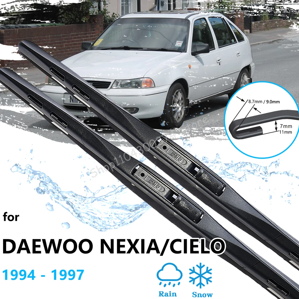 

For Daewoo Nexia Cielo MK2 1994 1995 1996 1997 Wipers Blades Window Windshield Washers Auto Replacement Accessories U J Hook Arm