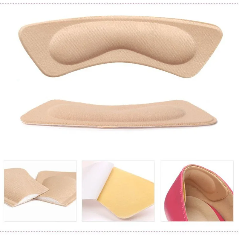 2 Pcs Insoles Patch Heel Pads for Sport Shoes Pain Relief Antiwear Feet Pad Protector Back Sticker 1 Pair 4D Sponge Heel Insole