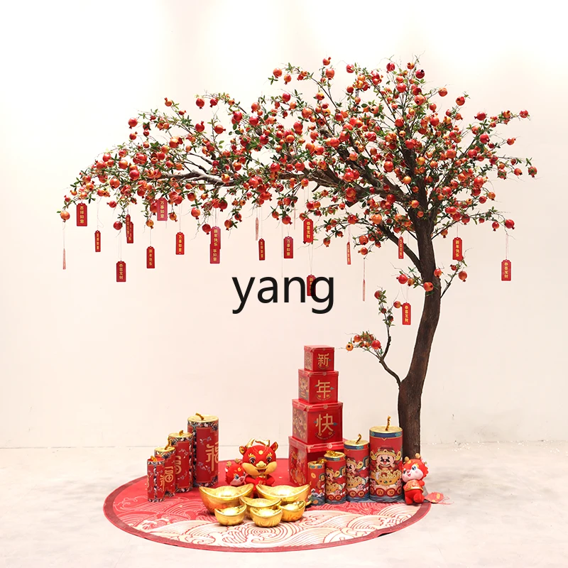 CX simulation pomegranate tree large fruit fake tree indoor and outdoor decorative tree floor ornament