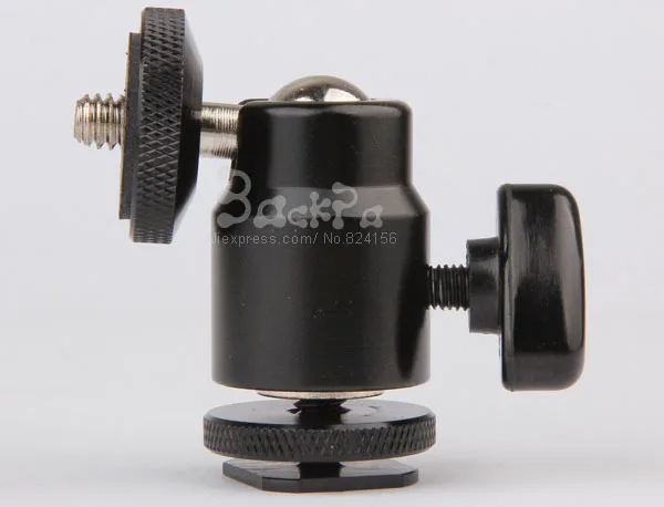 50 шт., мини-штатив для камеры, шаровая головка, металлическая шаровая головка, адаптер для горячего башмака на винтовое крепление 1/4, подставка для вспышки