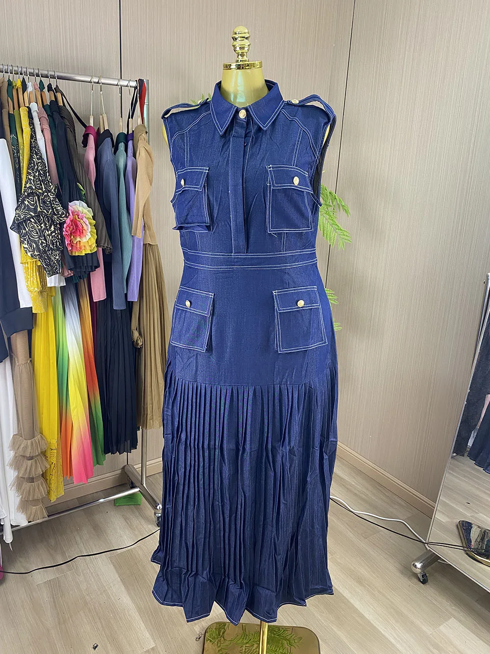 Elegant Pleated Skirt for Summer Parties, Hooded Sleeves, Plus Size, Ruffled Waistline, Sweet Pleats-GZXX271
