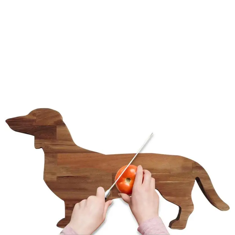 

Funny Dachshund Dog Shape Aperitif Board Novelty Cheese Board Unique Wood Tray Snack Drinks Serving Tray Charcuterie Party Tray