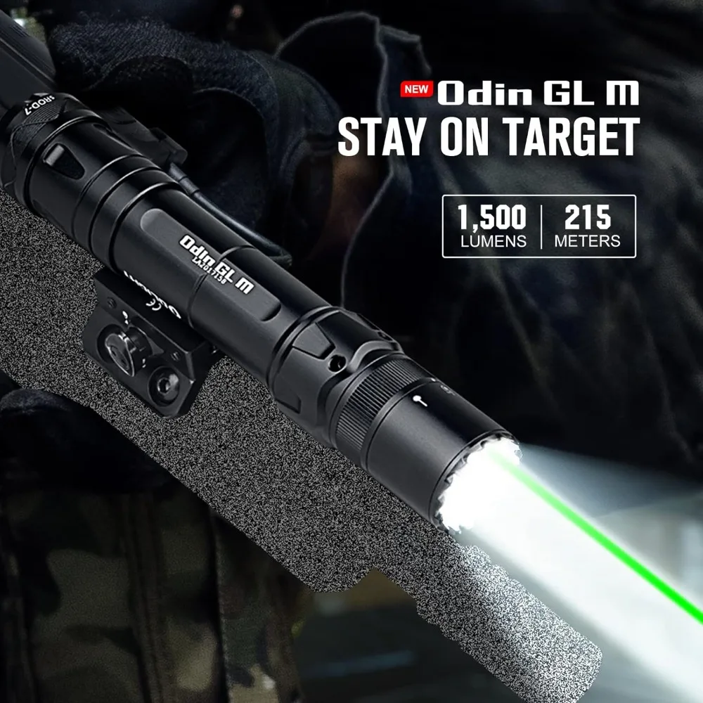 OLIGHT-Odin Rechargeable Tactical Flashlight, 1500 Lumens, MLOK Mount, GL M