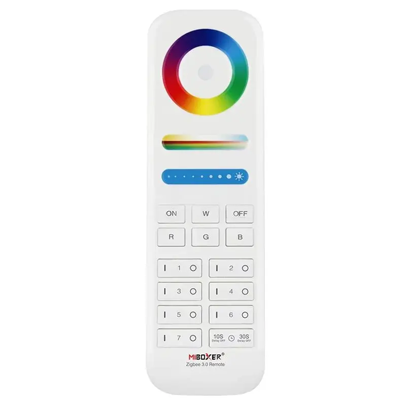 ABMS-Miboxer Smart Control 7-Zone RGB+ CCT Remote FUT089Z For Zigbee 3.0 LED Bulbs& Strips In Home/Commercial Space Lighting Sys