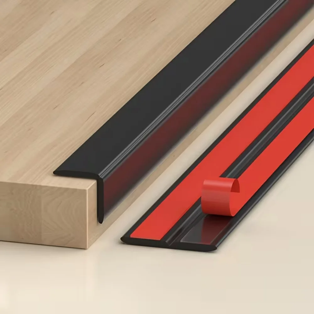 1pc 1m Self-Adhesive PVC Corner Protector, Solid Color Texture, Can Be Used for Male Corners, Female Corners, and Flat Stickers