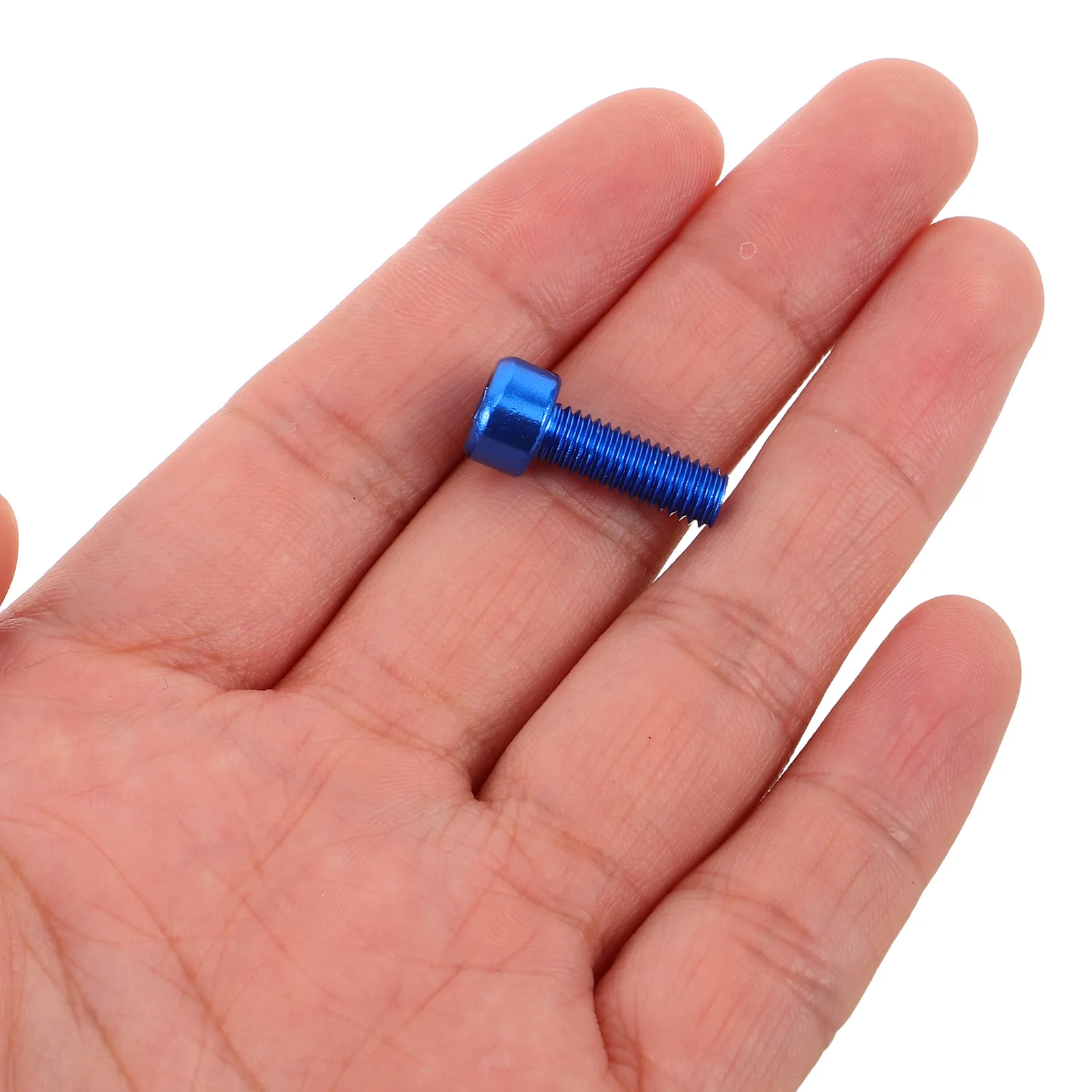 

4pcs M5*15Mm Aluminum Alloy Bike Cage Bolts Universal Blue Fastener For Mountain Road Fixed Gear Folding Bikes Lightweight Easy