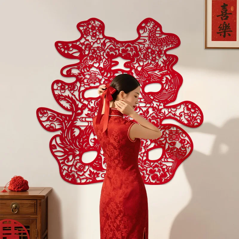 

Chinese Wedding Wall Velvet Non-Woven Wedding Decoration Wedding Wall Background Wall Photo Wedding Decoration